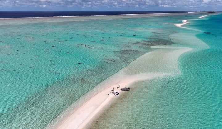 Paradise in Fakarava atoll Tuamotus French Polynesia