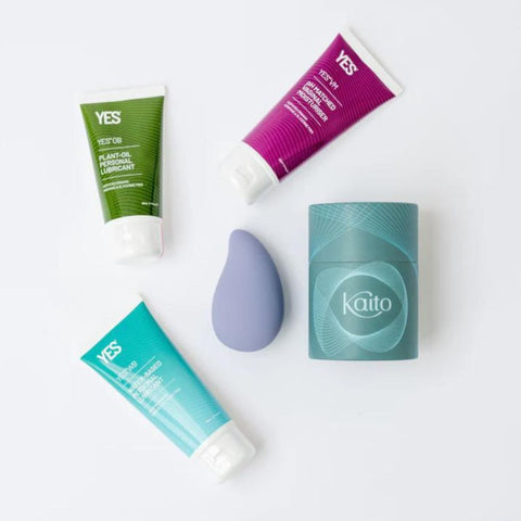 Kaito Sky vibrator and YES lubricants