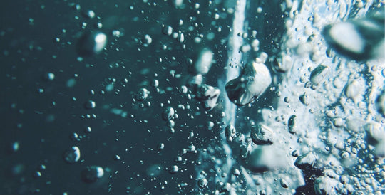 Water with close-up image of bubbles